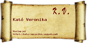 Kató Veronika névjegykártya